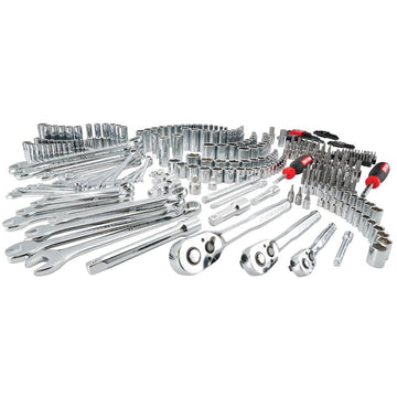 CRAFTSMAN 308-Piece Standard (SAE) and Metric Combination Polished Chrome Mechanics Tool Set (1/4-in; 3/8-in)